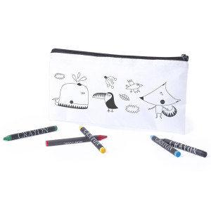 Estuche infantil para pintar | Estuche con dibujos y ceras