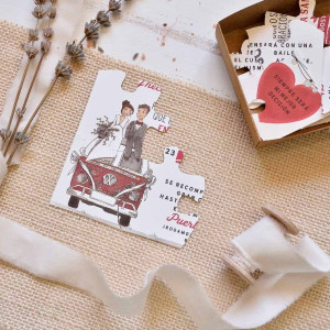 Invitación de Boda con forma de Puzzle 2
