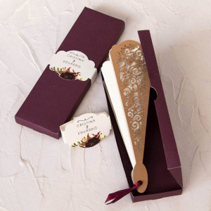 Invitación de Boda con forma de Abanico 2