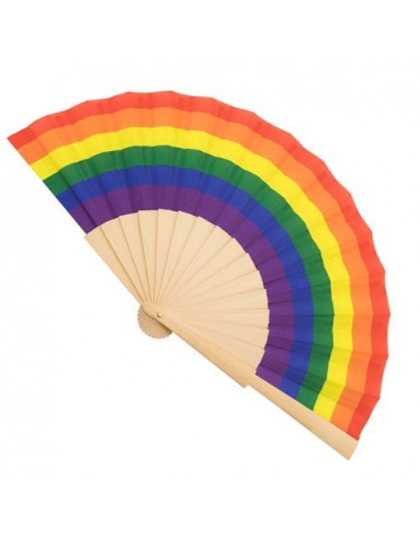Abanico LGTBI de madera