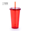 Vaso con pajita de colores