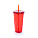 Vaso con pajita de colores