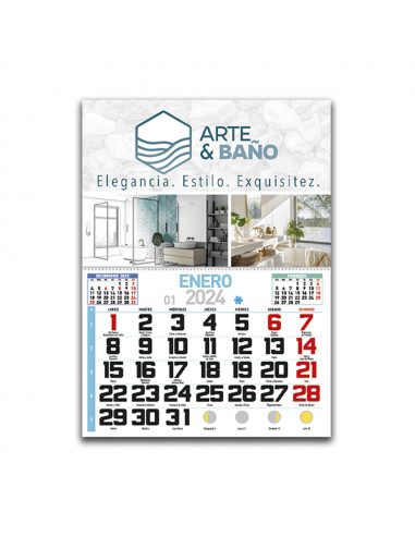 Calendario con faldilla 15 x 20,5 cm