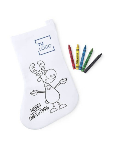 Calcetín de Navidad para Colorear | Regalos Navideños