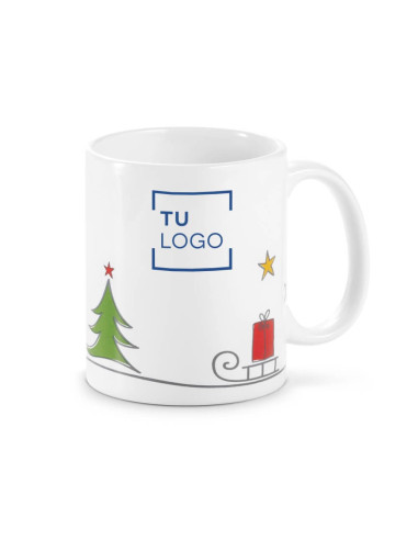 Taza de Navidad con trineo