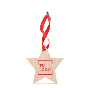 Adorno Estrella de Navidad con cinta