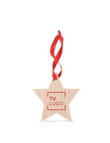 Adorno Estrella de Navidad con cinta