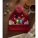 Gorro navideño con luces LED