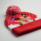 Gorro navideño con luces LED