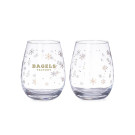 Set de 2 Vasos Navideños con Copos de Nieve Dorados ❄️