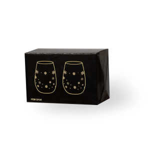 Set de 2 Vasos Navideños con Copos de Nieve Dorados ❄️ 2