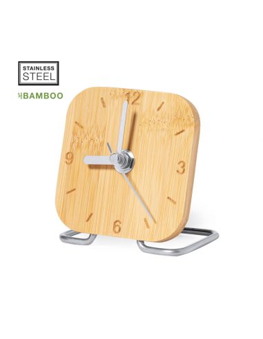Reloj de bambú para escritorio