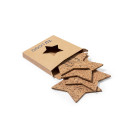 Posavasos de Corcho en Forma de Estrella | Set de 4 - Ecofriendly