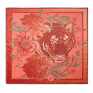 Chal de poliéster reciclado y satinado con estampado ornamental