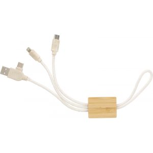 Set de cables USB de bambú