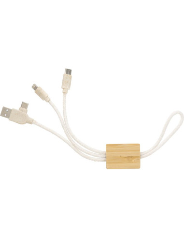 Set de cables USB de bambú