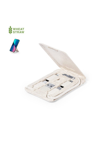 Set de Cables Cargadores para Smartphones de Fibra de Trigo