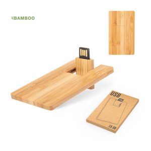 Memoria USB tarjeta de bambú