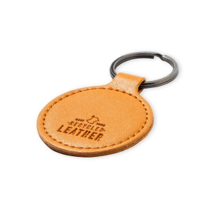 Llavero Circular de Cuero Reciclado Personalizado 2