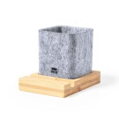 Portalapiceros de bambú y fieltro RPET con soporte para Smartphone