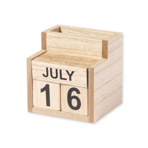 Comprar Porta Lapiceros con Calendario Perpetuo de Madera 2