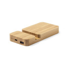 Powerbank de Bambú con Cargador Inalámbrico 15W