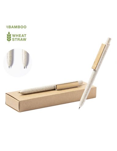 Set bolígrafo y portaminas de fibra de trigo