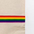 Bolsa de algodón con franja multicolor