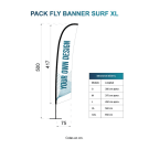 Fly banner surf 65 x 272 cm