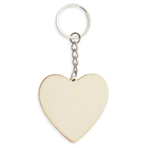 Llavero de Madera con Forma de Corazón 2