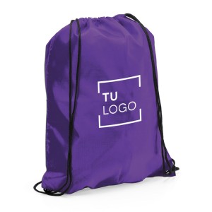 Mochila cuerdas con bolsillo con tu logotipo