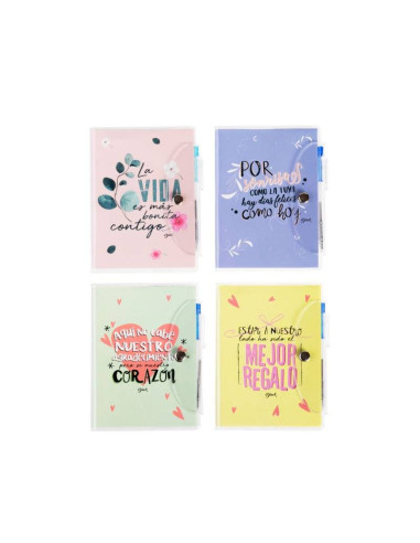 Libreta con frases personalizadas