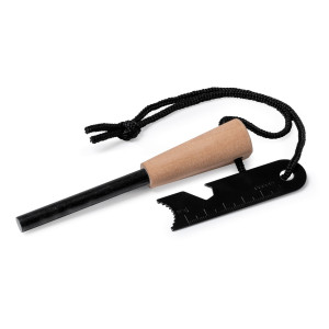 Multiherramienta de metal y bambú con pedernal 2