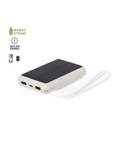 Powerbank solar de fibra de trigo