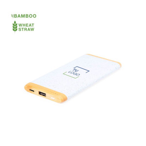 Power bank de bambú y caña de trigo