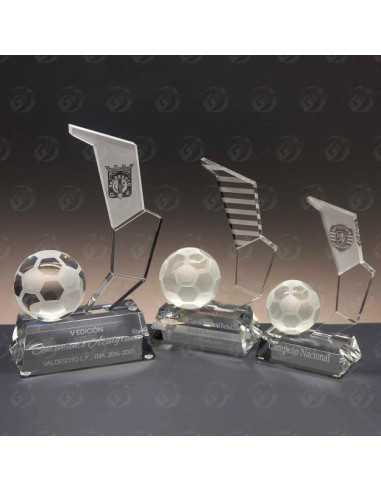 Trofeo de Cristal Bota de Fútbol | Trofeos Personalizados