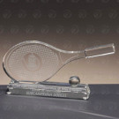 Trofeo de Cristal para Tenis | Trofeo Raqueta de Tenis