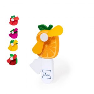 Mini ventilador manual con formas de frutas