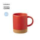 Taza de cerámica y base de corcho de 350 ml