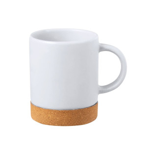 Taza de cerámica y base de corcho de 350 ml 2