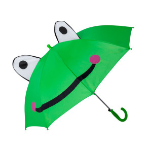Paraguas infantil con diseño de rana y gato 2