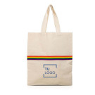 Bolsa de Algodón con Franja Arcoiris