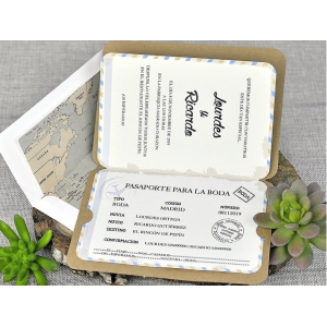 Invitación de Boda Pasaporte 2