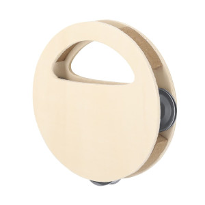 Pandereta de madera personalizable con asa 2