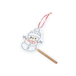 Set de 6 adornos de árbol de Navidad para colorear 2