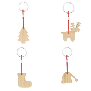 Llavero navideño de madera 2