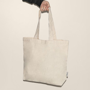 Bolsa ecológica de algodón reciclado con bolsillo interior 2