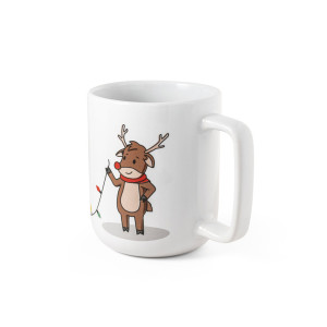 Taza de Navidad reno con luces 2