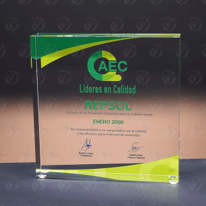 Trofeo placa de metacrilato cuadrada 2