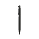 Bolígrafo de aluminio negro acabado en goma